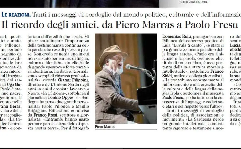 Il ricordo degli amici, con cui ha anche collaborato