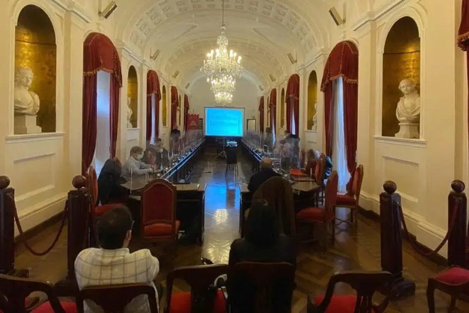 L'Aula consiliare del comune di Sassari (foto Tellini)