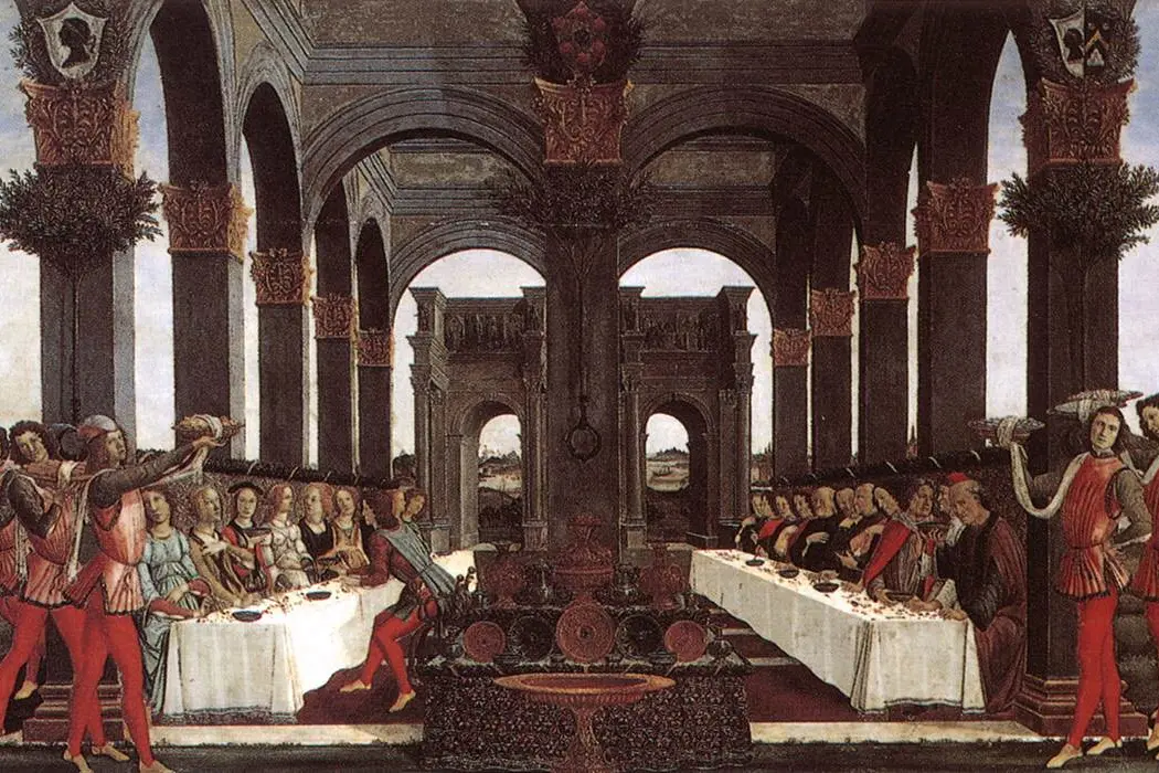 Banchetto dipinto da Sandro Botticelli