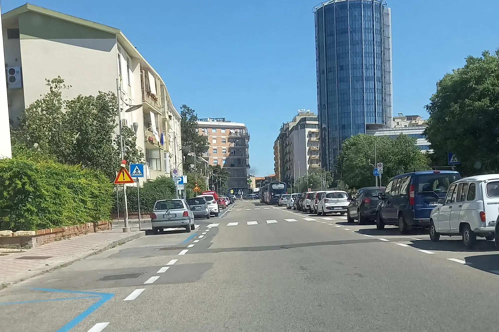 L'attraversamento di via Torbeno a Cagliari (foto concessa)