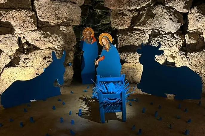 Il presepe allestito nel Nuraghe (foto concessa)