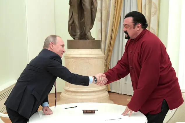 Путин и Стивен Сигал (Анса)