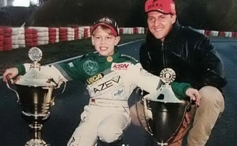 Con un giovanissimo Sebastian Vettel (foto Instagram)