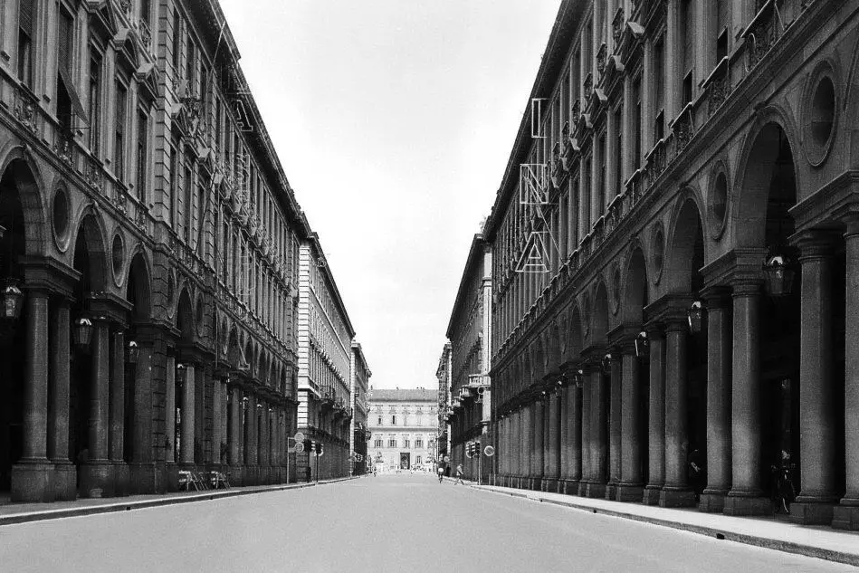 Il centro di Torino a Ferragosto del '55