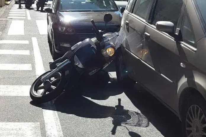 Lo scooter coinvolto nell'incidente