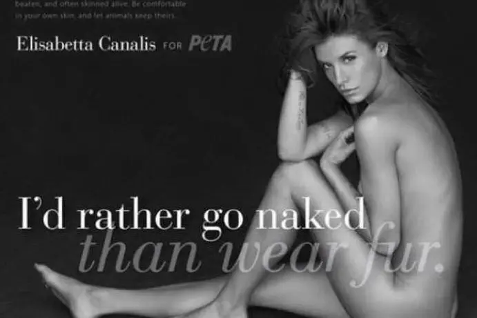 Elisabetta Canalis nuda per la campagna contro le pellicce