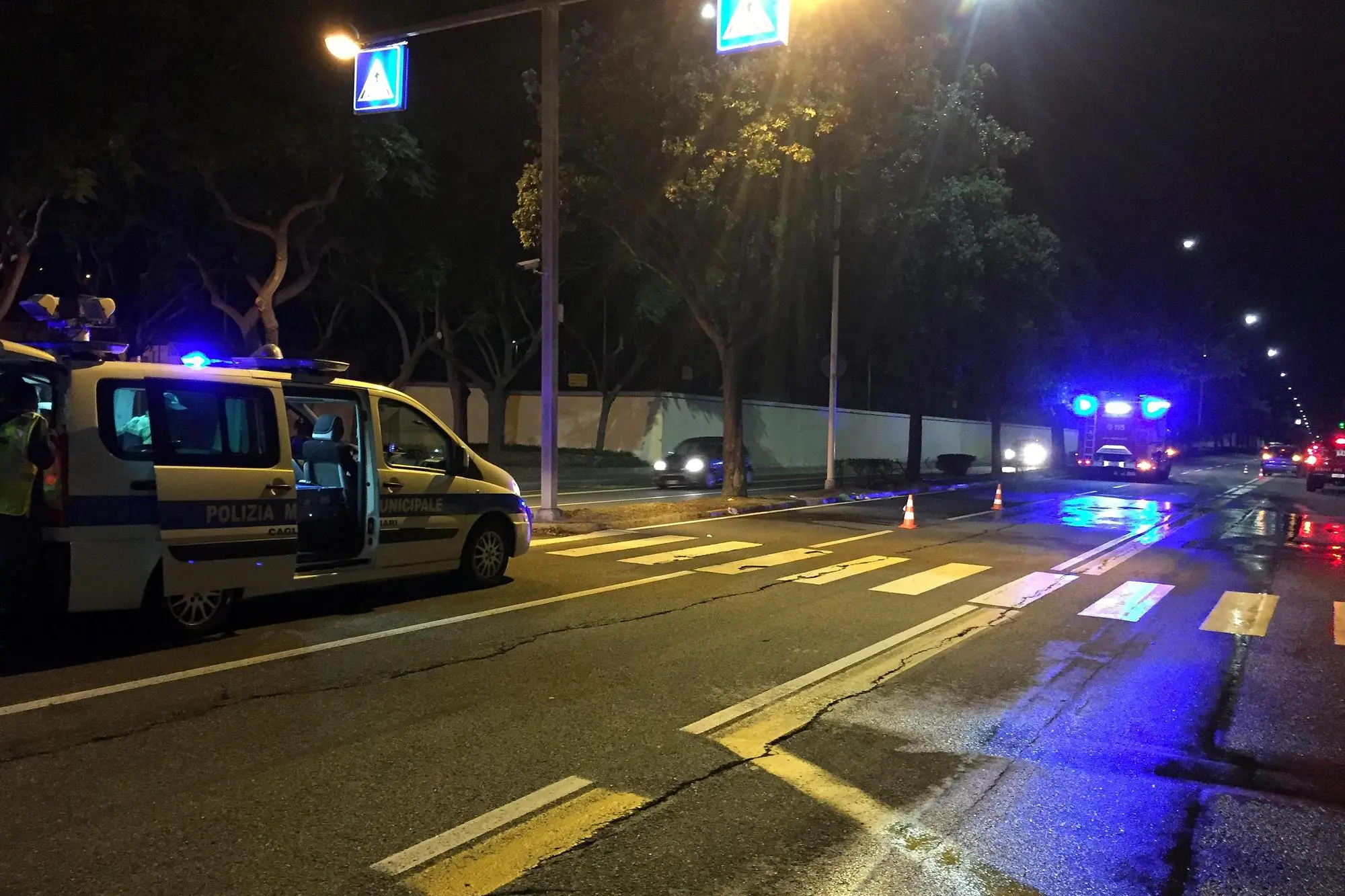 Un incidenrte in una strada di Cagliari