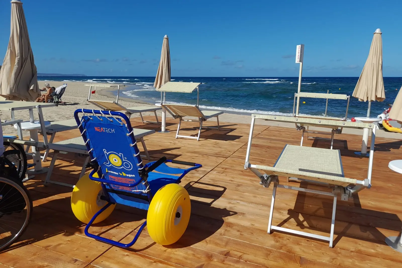 Spiaggia accessibile nel Sulcis (foto L'Unione Sarda)