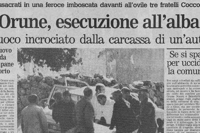 #AccaddeOggi: 25 settembre 1989, a Orune il massacro dei fratelli Coccone