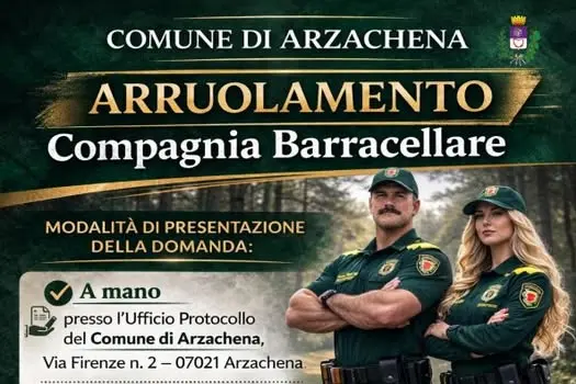 Arzachena, locandina reclutamento agenti barracellari