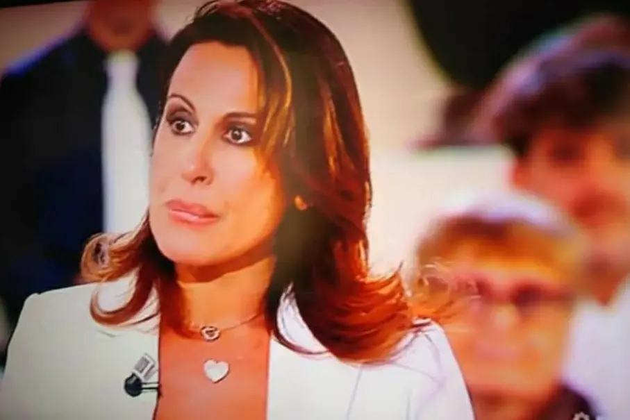 Rosa Deriu, 54 anni, durante una puntata a Forum (Foto Sara Pinna)