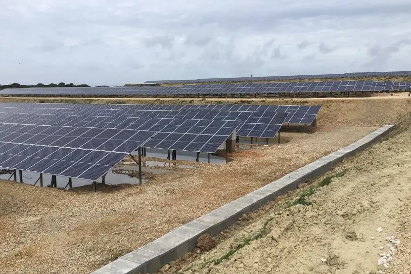 Impianto di fotovoltaico a Porto Torres (foto Pala)