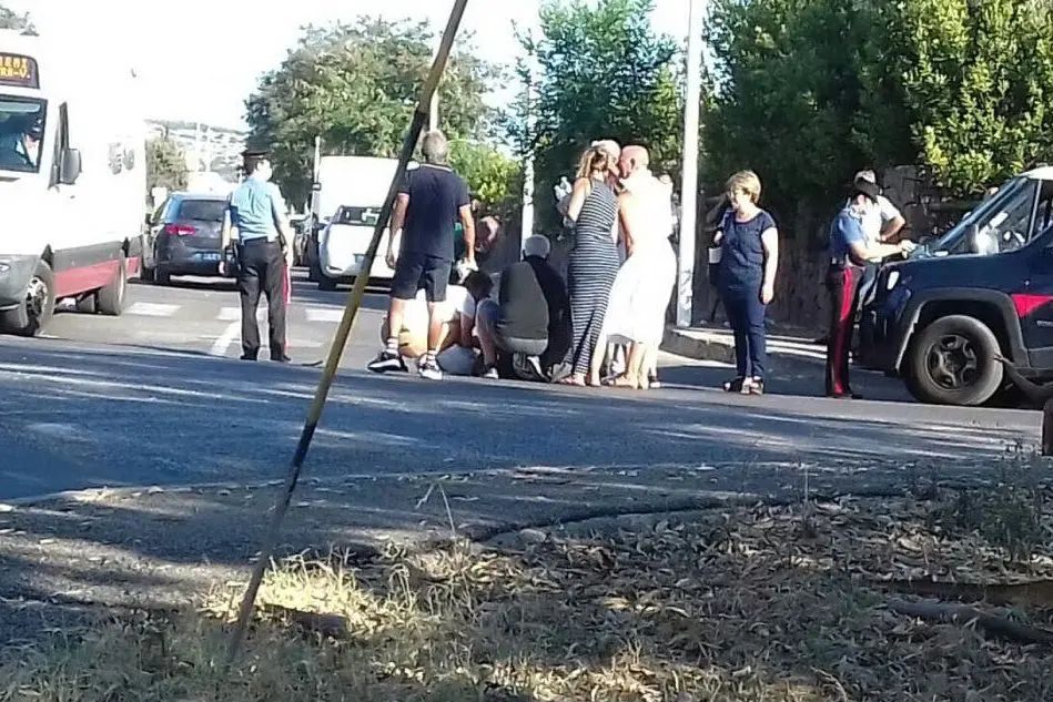 L'incidente in via Costituente (L'Unione Sarda - Scano)