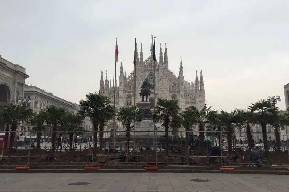 Il nuovo spazio verde in piazza Duomo