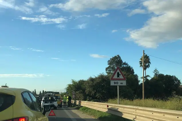 L'incidente (foto Manunza)