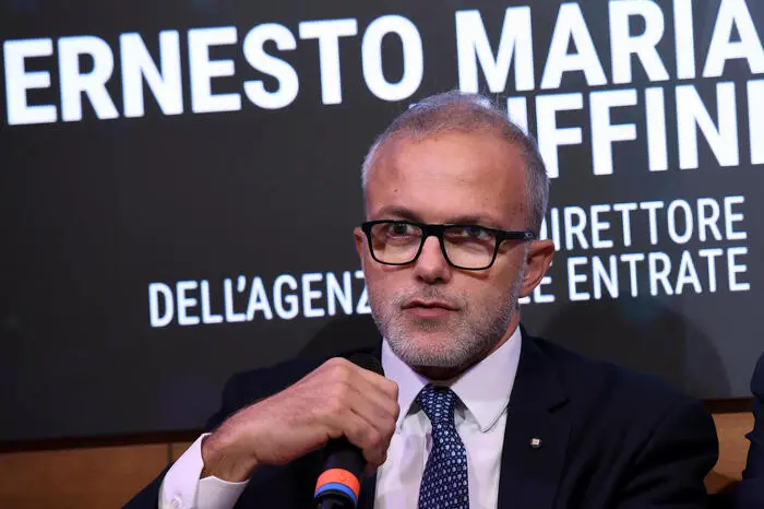 Il Direttore dell'Agenzia delle Entrate Ernesto Maria Ruffini alla terza giornata dedicata al Social Impact dei CEOforLife Awards ‘I migliori CEO per un’Italia migliore’ Roma, 18 ottobre 2023. ANSA/FABIO CIMAGLIA (NPK)