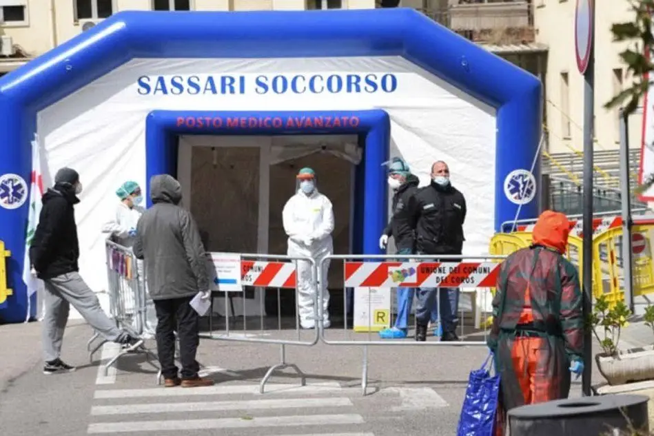 Il pre-triage a Sassari (Foto G.Calvi)