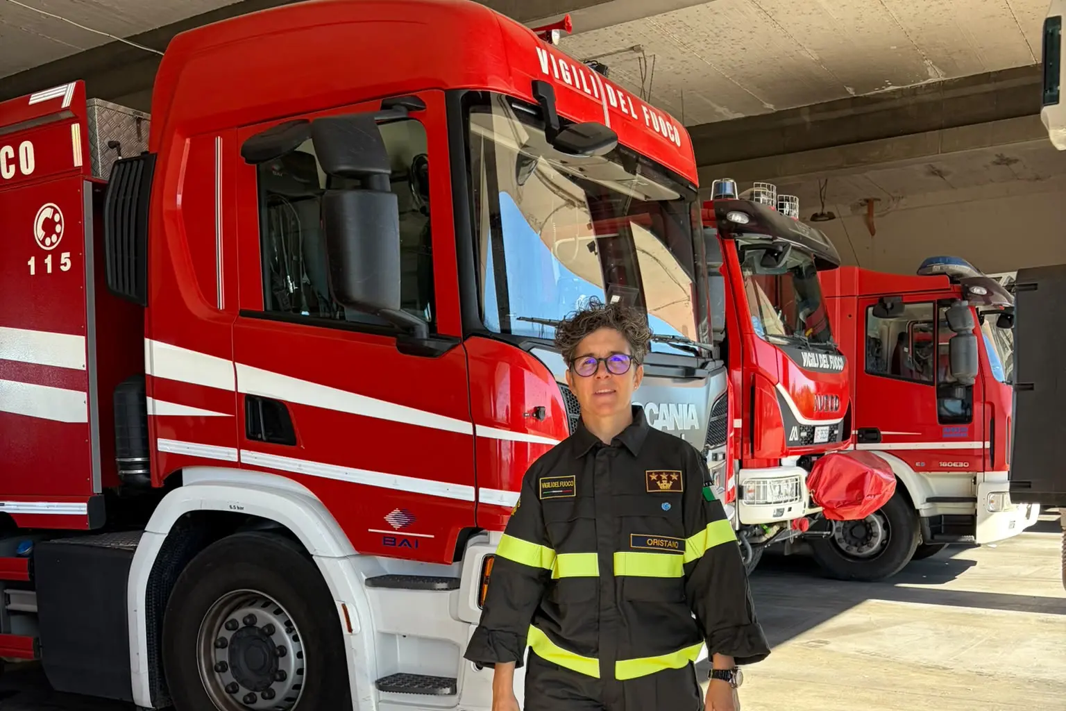 Natascia Erriu, comandante dei Vigili del fuoco di Oristano (foto V. Pinna)