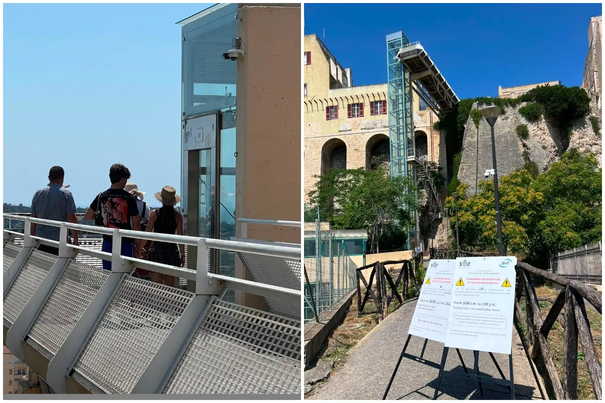 Ascensori di Castello fermi per caldo: la beffa a Cagliari