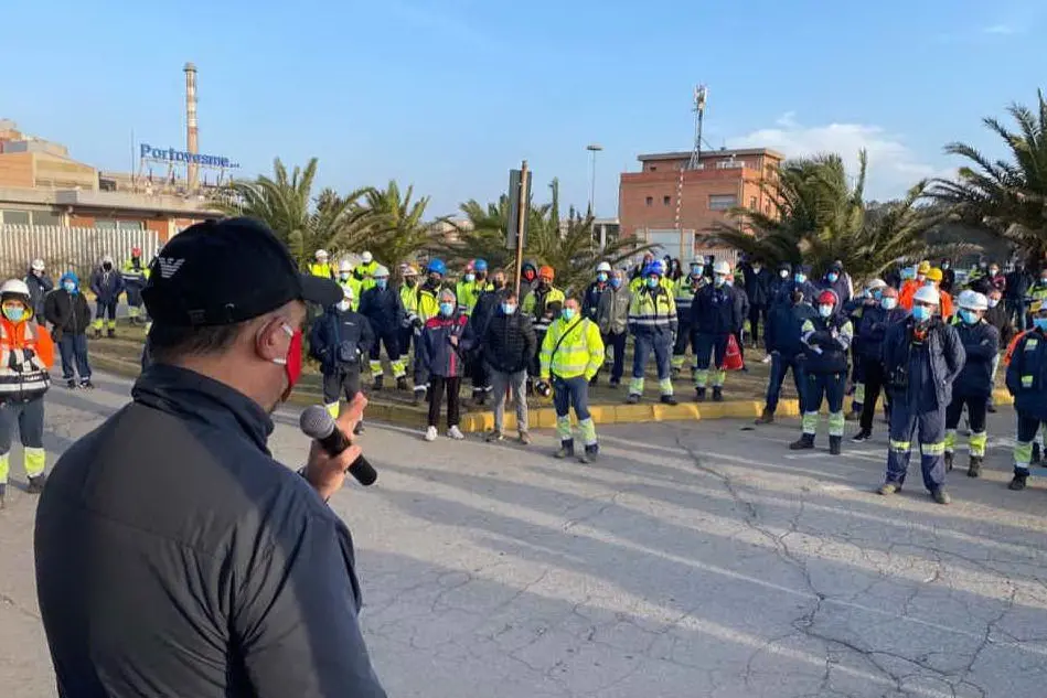 La protesta (foto Pani)