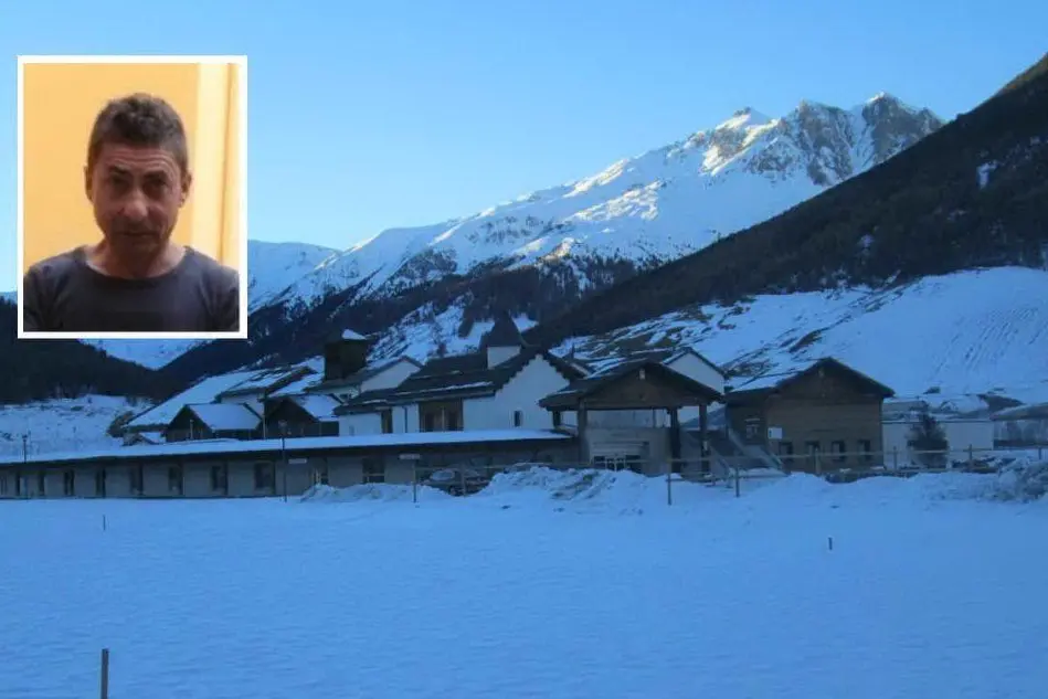Livigno, nel riquadro Claudio Domenico Sassu