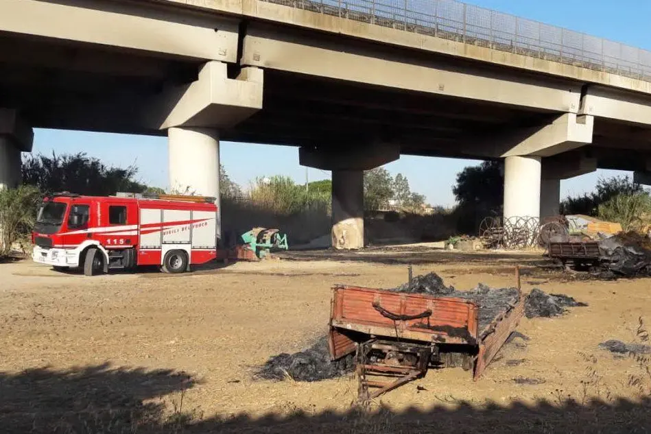 Un'immagine scattata dopo l'incendio