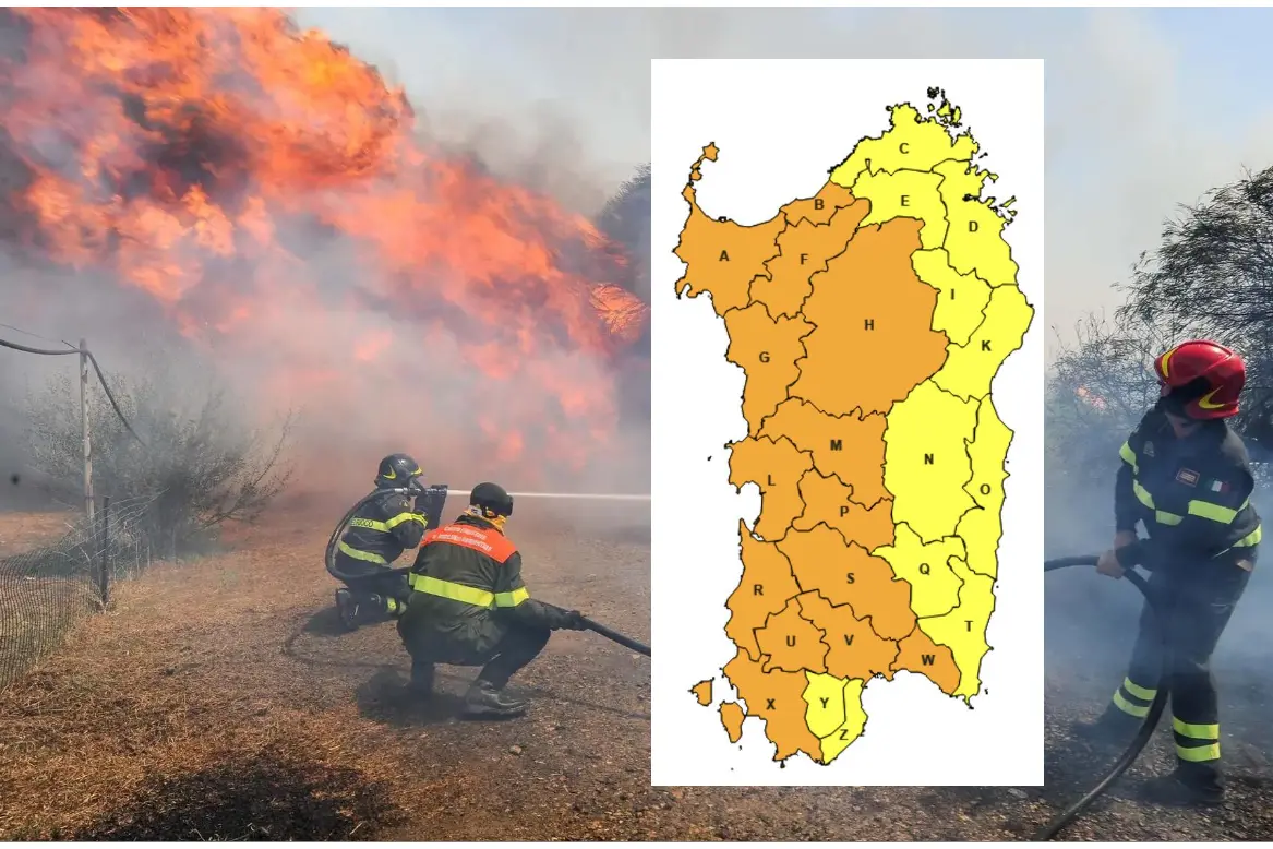 Incendi, nel riquadro il bollettino della Protezione civile