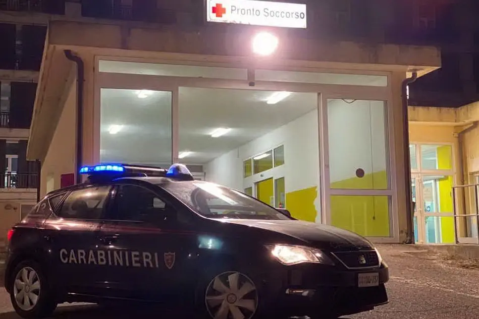 Il pronto soccorso dell'ospedale Sirai (foto carabinieri di Cagliari)