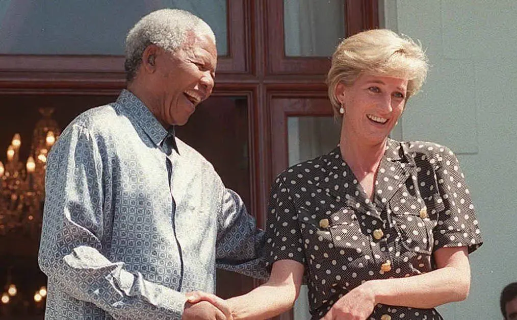 Con Lady Diana a Città del Capo (Tutte le foto sono Ansa)