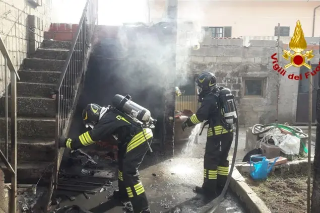 L'intervento dei vigili del fuoco