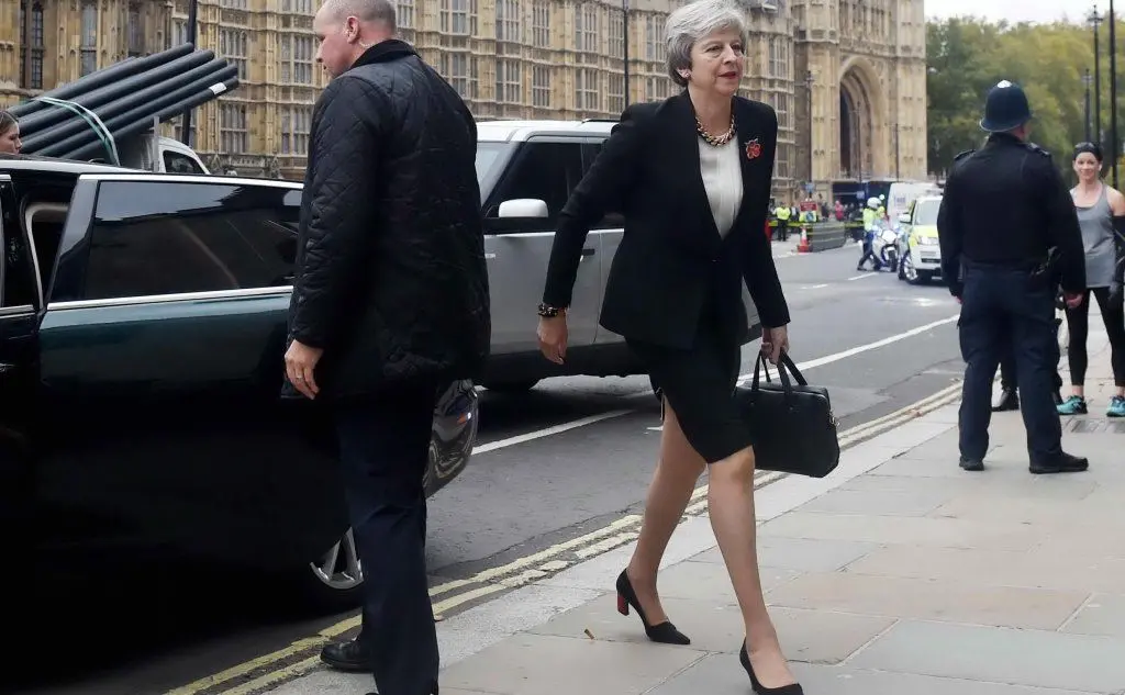 Il primo ministro inglese Theresa May (foto Ansa)