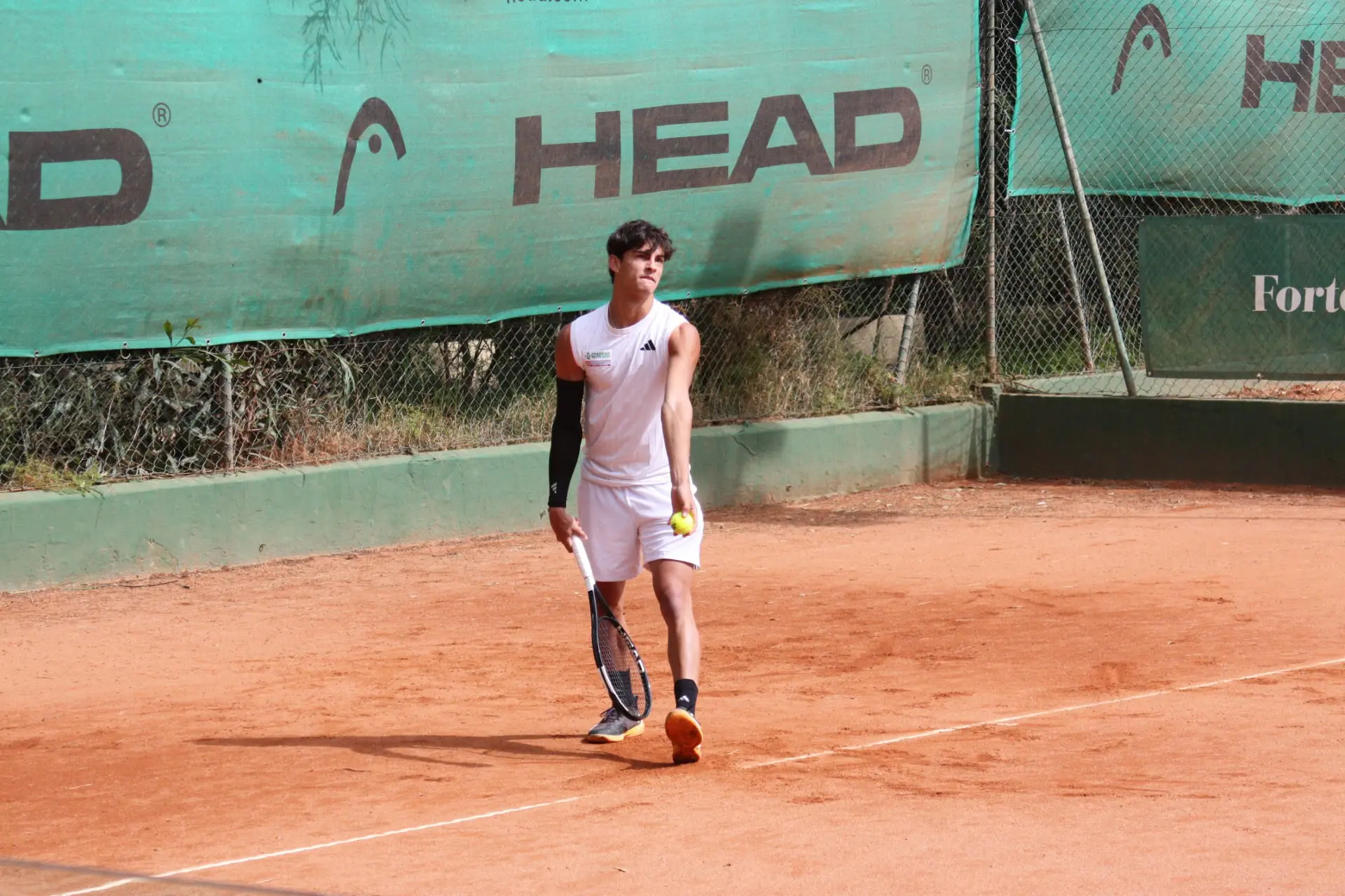 Lorenzo Carboni in campo al Forte Village (foto Antonio Burruni)