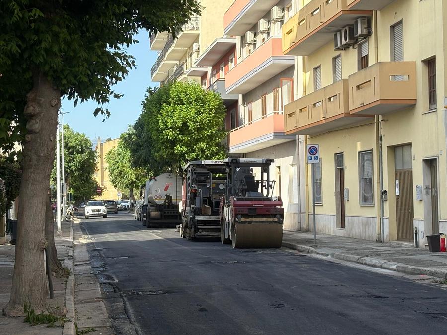 Quartu, nuovo asfalto nelle vie De Gasperi e Manzoni