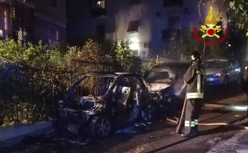 L'intervento degli uomini del 115 (foto Vigili del fuoco)