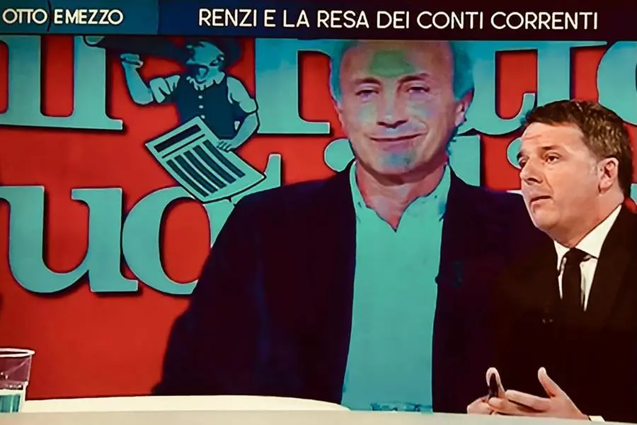Renzi e Travaglio a Otto e Mezzo su La7