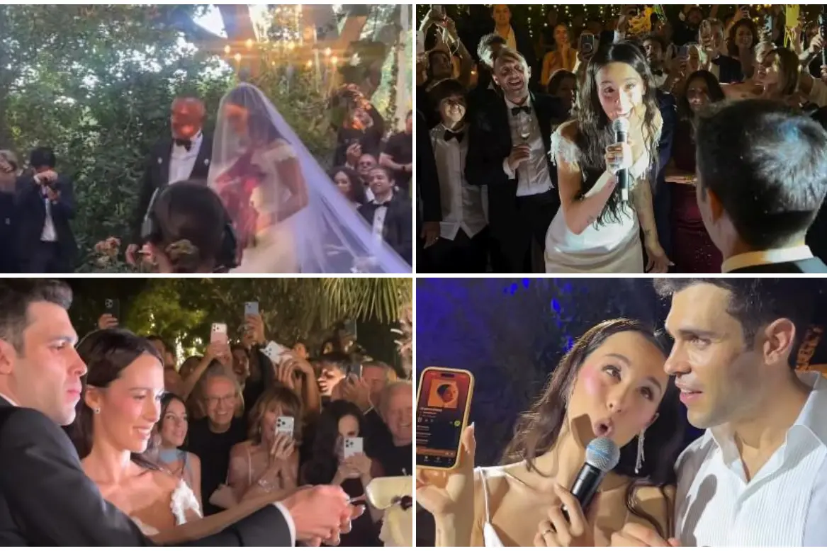 Alcune immagini dal matrimonio (foto da frame video Instagram)