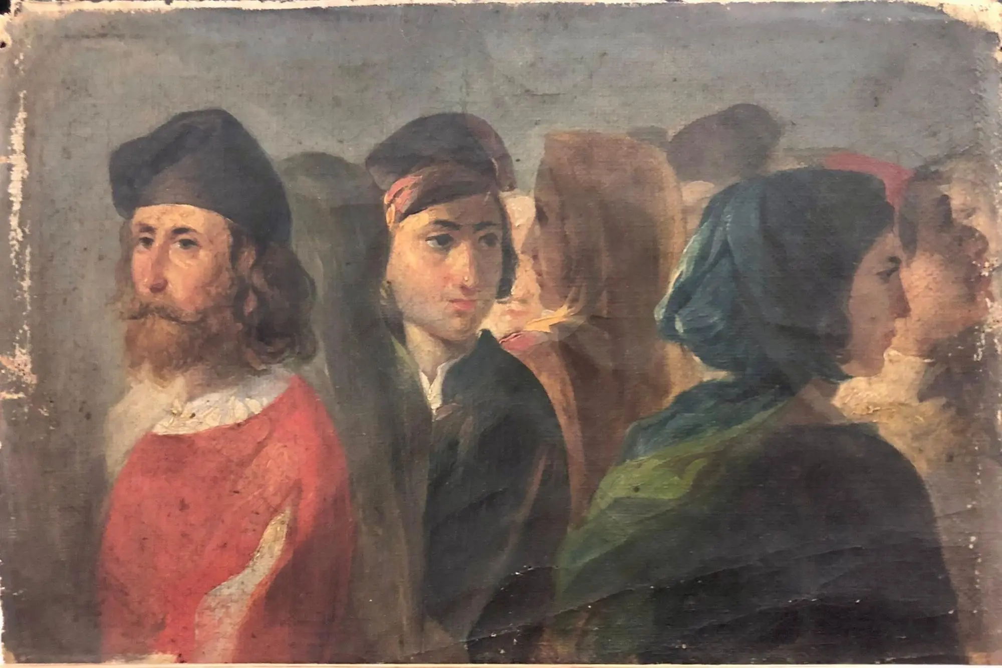 Un particolare del bozzetto (foto Pinacoteca Nazionale di Sassari)