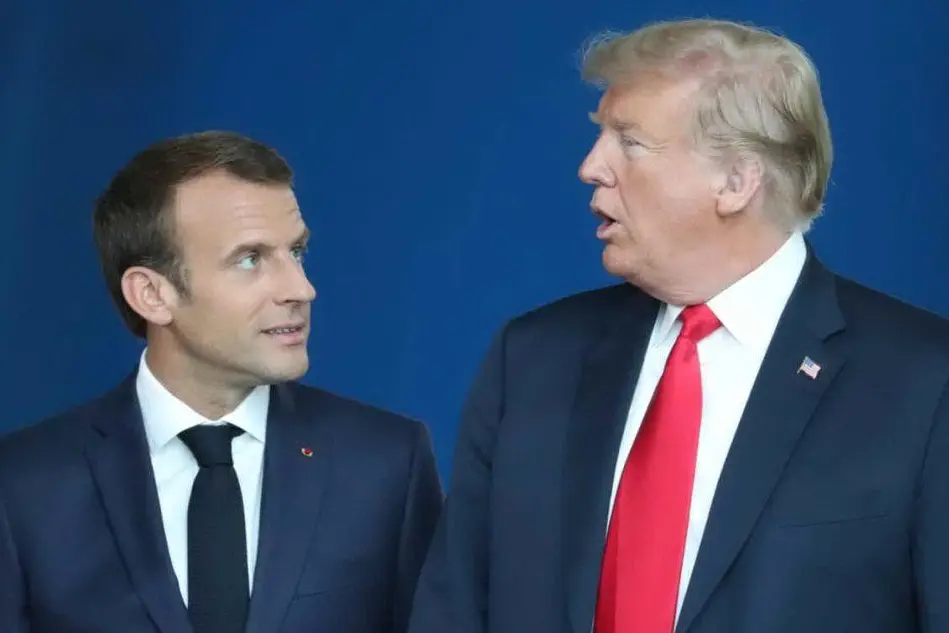 Emmanuel Macron e Donald Trump (foto Ansa)