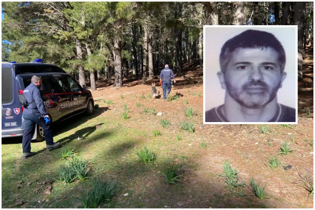 Le ricerche di Sandro Arzu, nel riquadro (foto Carabinieri)