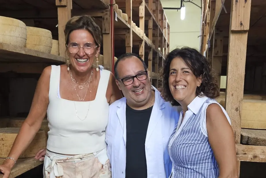 Cristina Tomasi con Mimmo e Marina Garau