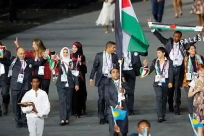La rappresentativa palestinese in una foto tratta da sportivamentesassari.it