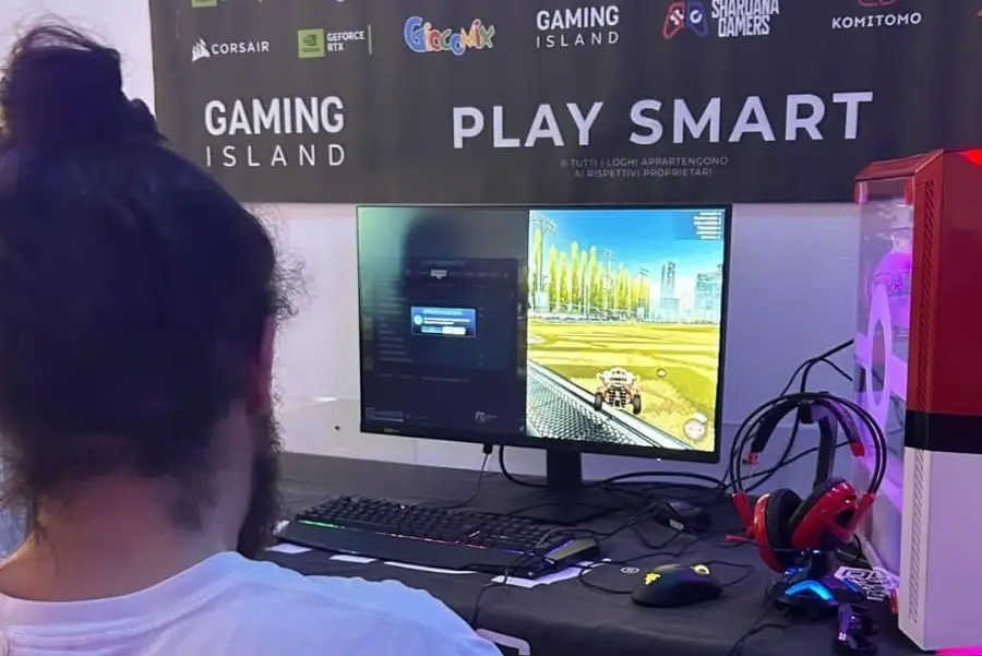 Un giocatore durante una sessione di gioco all'OpenDay Gaming 2025