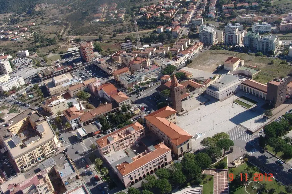 Un panorama di Carbonia (L'Unione Sarda)