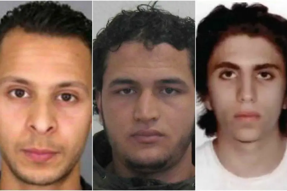 Salah Abdeslam, Anis Amri e Youssef Zaghba, responsabili degli attacchi di Parigi, Berlino e Londra
