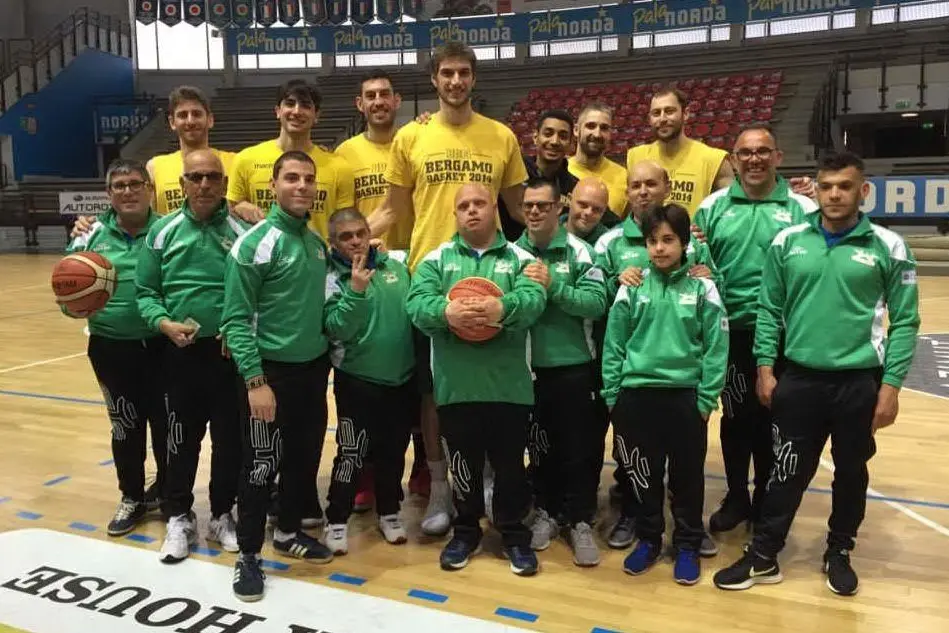 La Polisportiva Olimpia Onlus con l'Atalanta e la Bergamo Basket