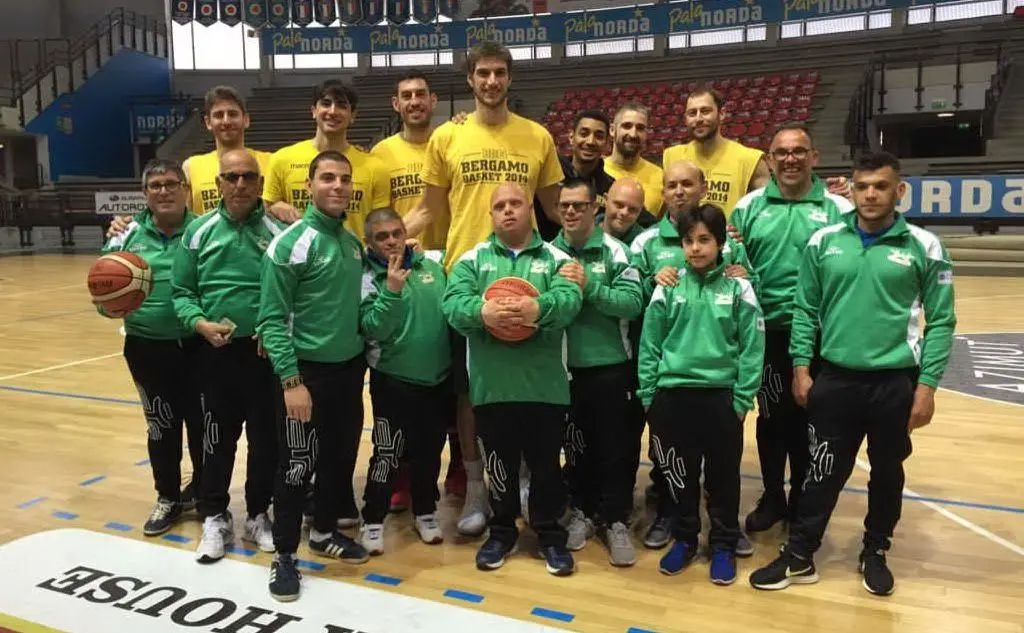 La Polisportiva Olimpia Onlus con l'Atalanta e la Bergamo Basket