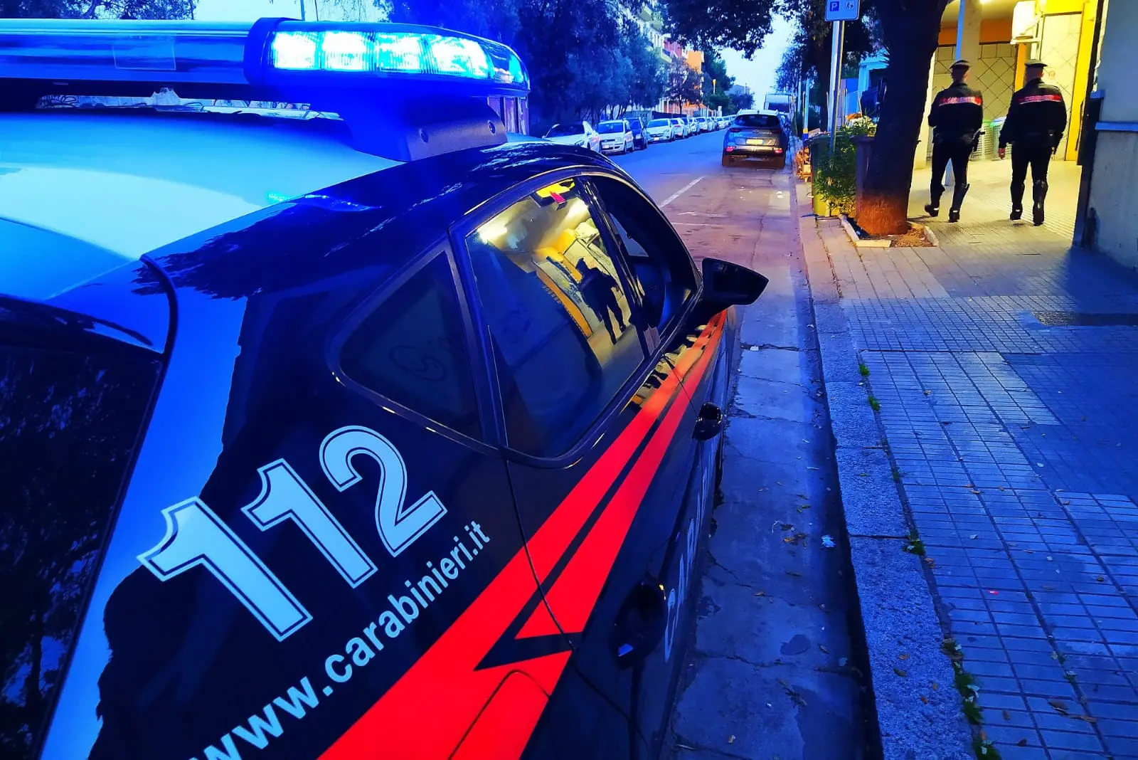 Un intervento dei carabinieri