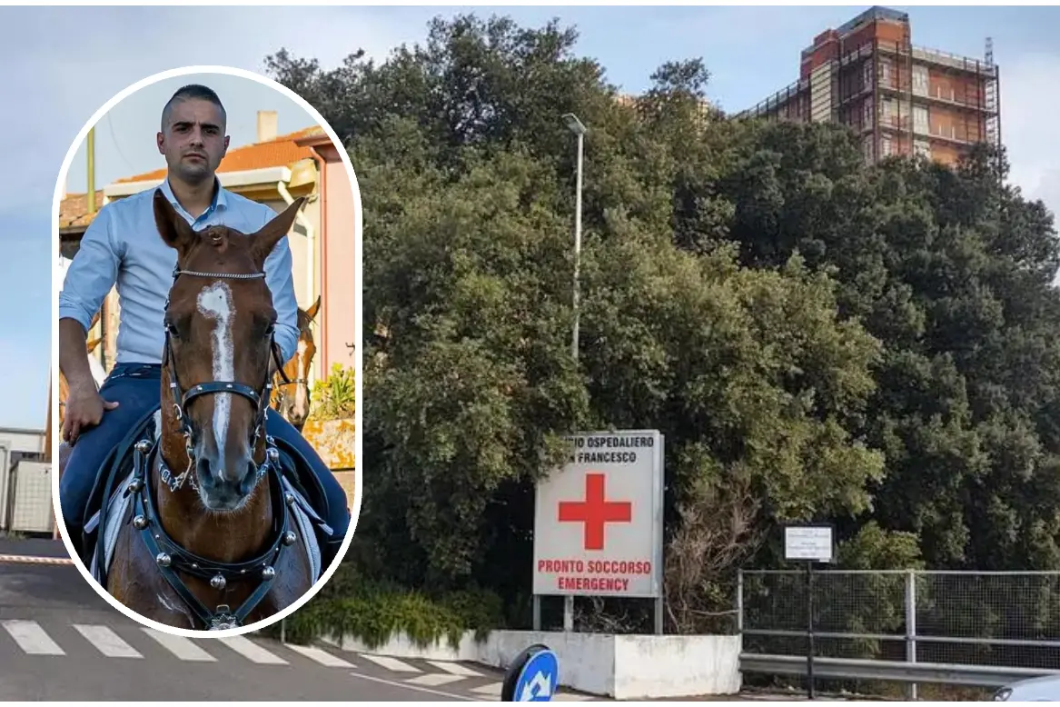 L'ospedale San Francesco di Nuoro, nel riquadro Omar Barranca
