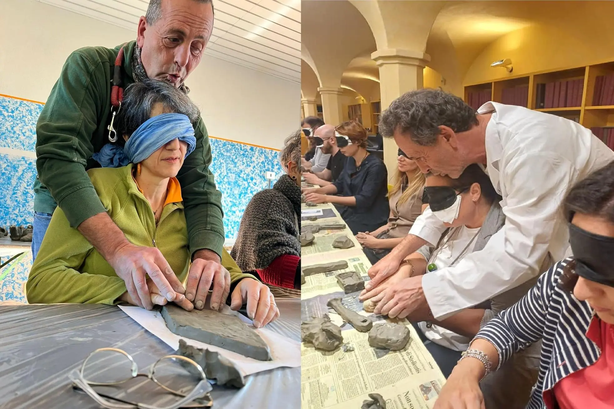 Tagliaferri durante alcuni laboratori (foto ufficio stampa)