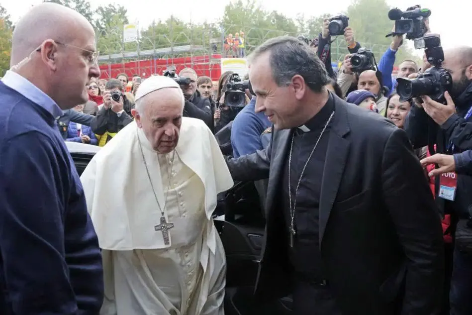 Papa Francesco in visita ad Amatrice